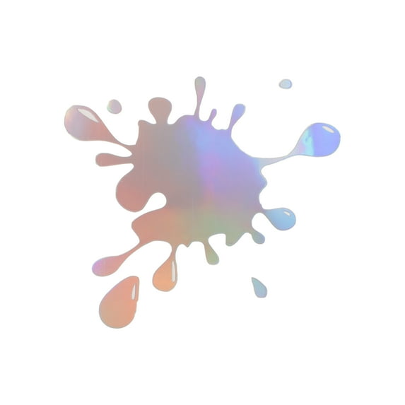 Unique Bargains Reflective Bumper Decal Multicolour Laser Rectangle Water Drop Ink Pattern