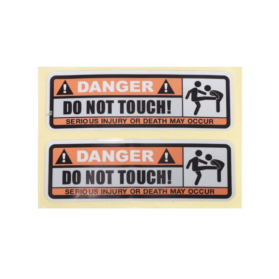 Unique Bargains Reflective Bumper Decal Orange Rectangle DANGER DO NOT TOUCH Pattern Reflective Car Sticker Personalized Decoration Vehicle Body or Door or Window