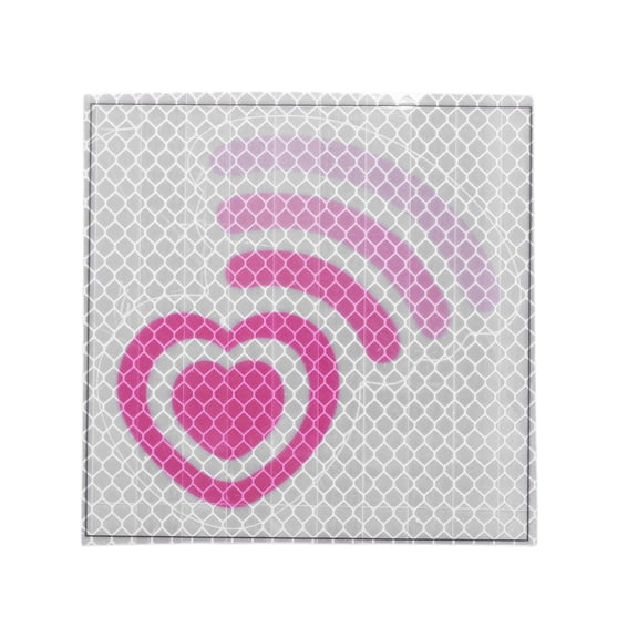 Unique Bargains Reflective Bumper Decal Pink Rectangle Signal Heart-Type B Reflective Car Sticker Personalized Decoration Vehicle Body or Door or Window /Dashboard