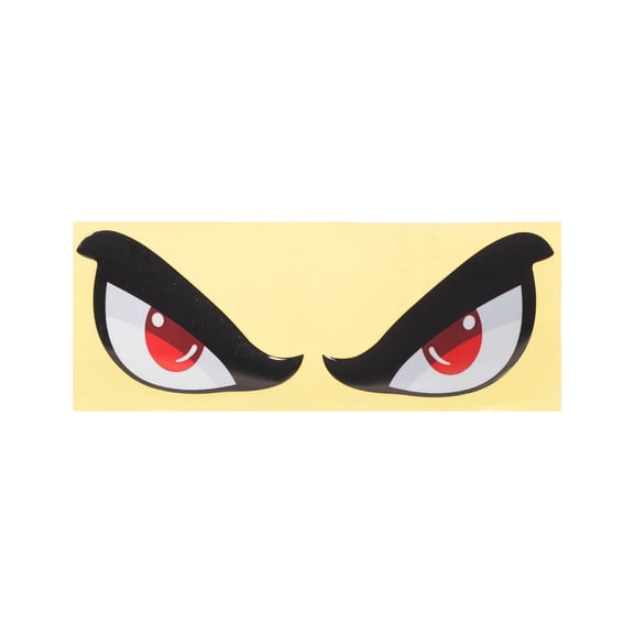 Unique Bargains Reflective Bumper Decal Red Rectangle 3D Shark Eyes Pattern Reflective Car Sticker Personalized Decoration Vehicle Body or Door or Window