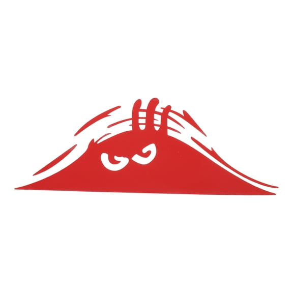 Unique Bargains Reflective Bumper Decal Red Square Angry Eyes Reflective Car Sticker Personalized Decoration