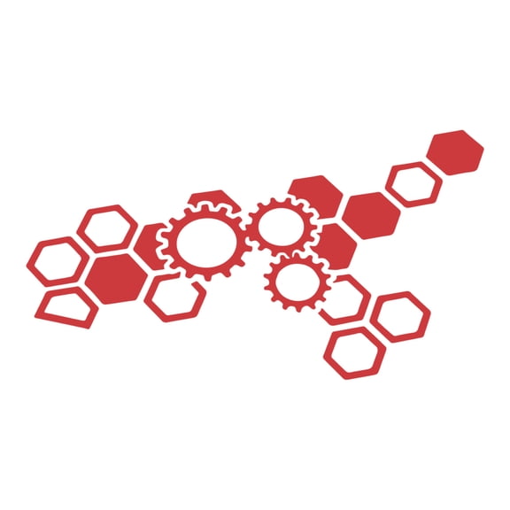 Unique Bargains Reflective Bumper Decal Red Square Honeycomb Hexagon Reflective Car Sticker Personalized Decoration Vehicle Body or Door or Window