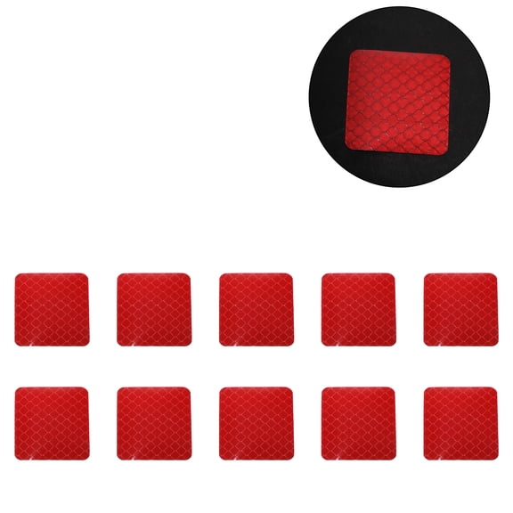 Unique Bargains Reflective Bumper Decal Red Square Rhombus Grid Reflective Car Sticker Personalized Decoration Vehicle Body or Door or Window