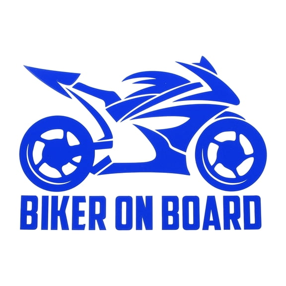 Unique Bargains Reflective Bumper Decal Reflective Blue Square Hollow Motorcycle Pattern Reflective Car Sticker Personalized Decoration Vehicle Body or Door or Window