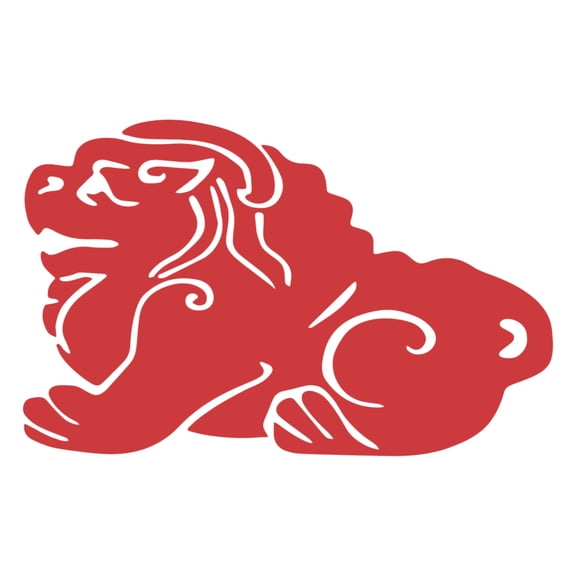 Unique Bargains Reflective Bumper Decal Reflective Red Square Lion Dance Sideways Reflective Car Sticker Personalized Decoration Vehicle Body or Door or Window 1 Pcs