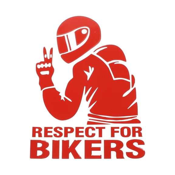 Unique Bargains Reflective Bumper Decal Reflective Red Square Respect for Bikers Pattern Reflective Car Sticker Personalized Decoration Vehicle Body or Door or Window