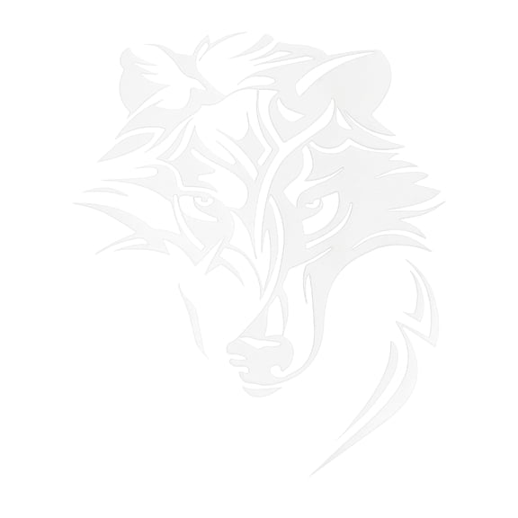 Unique Bargains Reflective Bumper Decal Reflective Silver Tone Square Line Wolf Head Reflective Car Sticker Personalized Decoration Vehicle Body or Door or Window
