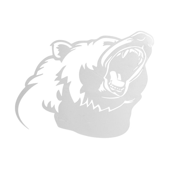 Unique Bargains Reflective Bumper Decal Reflective Silver Tone Square Roaring Bear-Right Reflective Car Sticker Personalized Decoration Vehicle Body or Door or Window