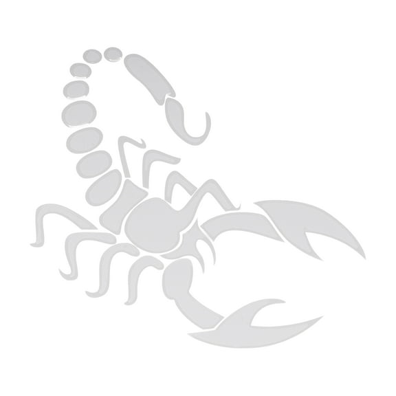 Unique Bargains Reflective Bumper Decal Reflective Silvery White Square Scorpion Pattern Reflective Car Sticker Personalized Decoration Vehicle Body