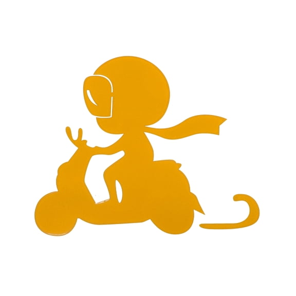 Unique Bargains Reflective Bumper Decal Reflective Yellow Square Female Rider Pattern Reflective Car Sticker Personalized Decoration Vehicle Body or Door or Window
