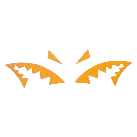 Unique Bargains Reflective Bumper Decal Reflective Yellow Square Shark Mouth Reflective Car Sticker Personalized Decoration Vehicle Body or Door or Window