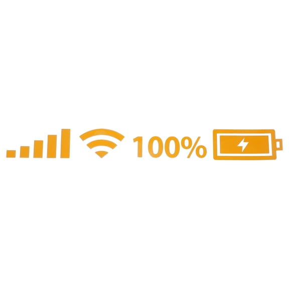 Unique Bargains Reflective Bumper Decal Reflective Yellow Square WiFi Power Signal Reflective Car Sticker Personalized Decoration Dashboard