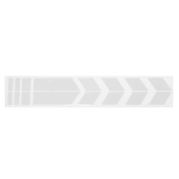 Unique Bargains Reflective Bumper Decal White Rectangle Stripe Arrow Pattern Reflective Car Sticker Personalized Decoration Vehicle Body or Door
