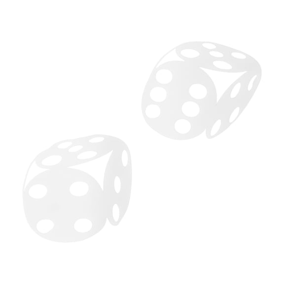 Unique Bargains Reflective Bumper Decal White Square Dice Reflective Car Sticker Personalized Decoration Vehicle Body or Door or Window