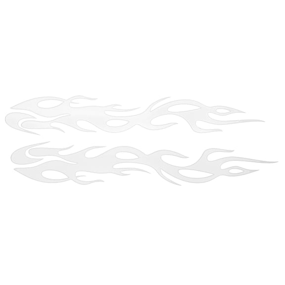 Unique Bargains Reflective Bumper Decal White Square Flame Bar Reflective Car Sticker Personalized Decoration Vehicle Body