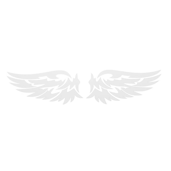 Unique Bargains Reflective Bumper Decal White Square Spread Wings-A Type Pattern Reflective Car Sticker Personalized Decoration Vehicle Body or Door or Window