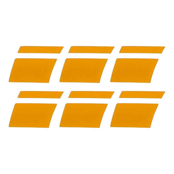 Unique Bargains Reflective Bumper Decal Yellow Rectangle Stripe Pattern Reflective Car Sticker Personalized Decoration