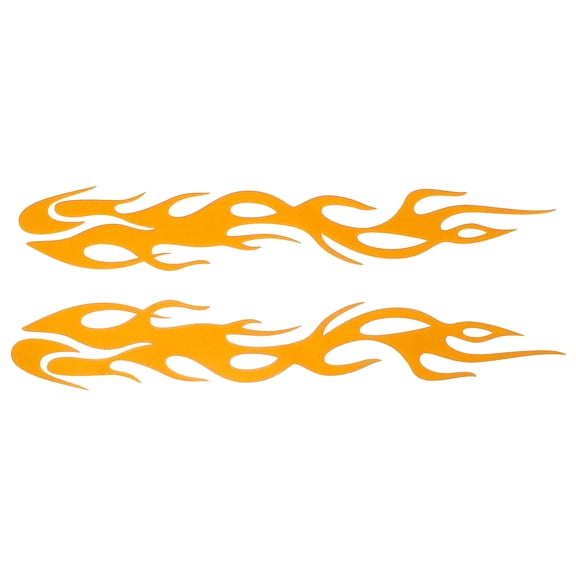 Unique Bargains Reflective Bumper Decal Yellow Square Colorful Flame Reflective Car Sticker Personalized Decoration Vehicle Body or Door or Window