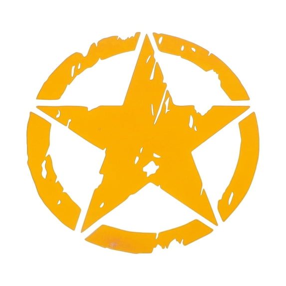 Unique Bargains Reflective Bumper Decal Yellow Square Pentagram Reflective Car Sticker Personalized Decoration Vehicle Body or Door or Window /Dashboard 1 Pc