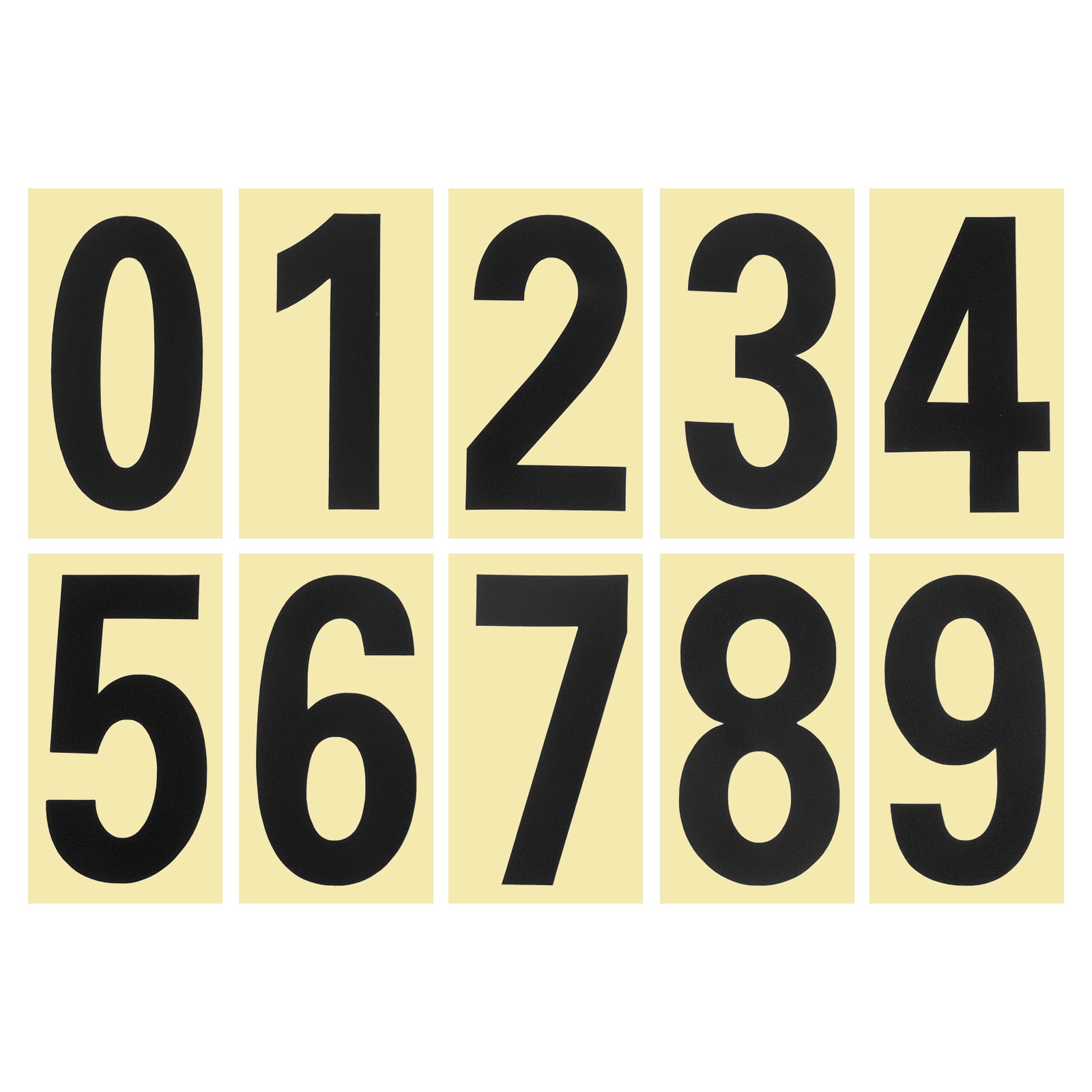 Unique Bargains Reflective Mailbox Numbers Sticker 0-9 Adhesive Number 3.27 Inch Black 5 Set