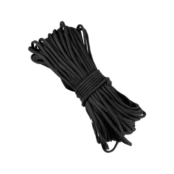 Unique Bargains Reflective Rope Tent Rope Outdoor Camping Guylines Ropes 7 Core 4mm Paracord 31m Black