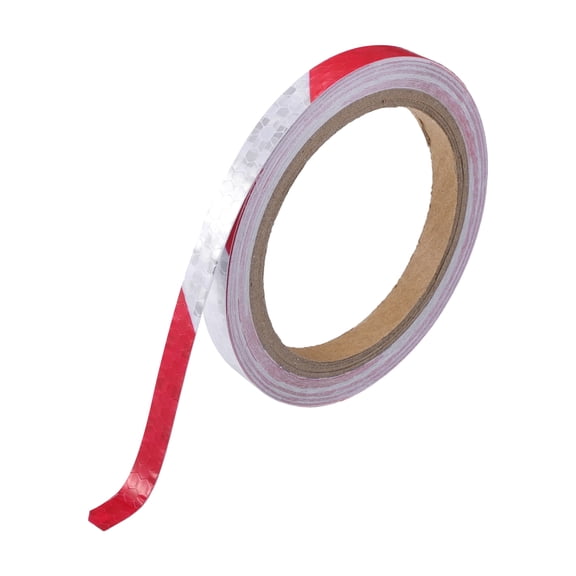 Unique Bargains Reflective Tape Automobiles Motorcycles High Brightness Reflective Sheet 1cmx8m Red and White