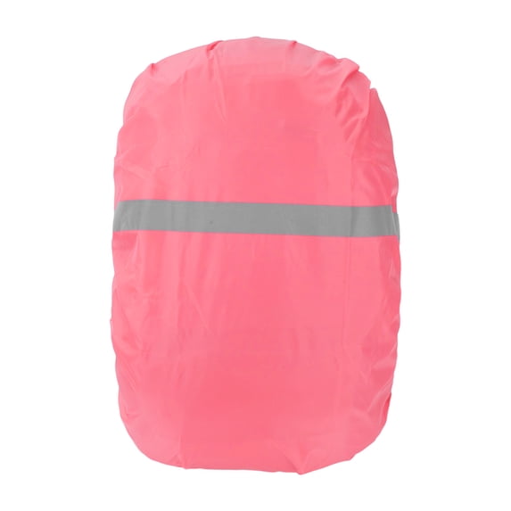 Unique Bargains Reflective Waterproof Backpack Rain Cover Pink