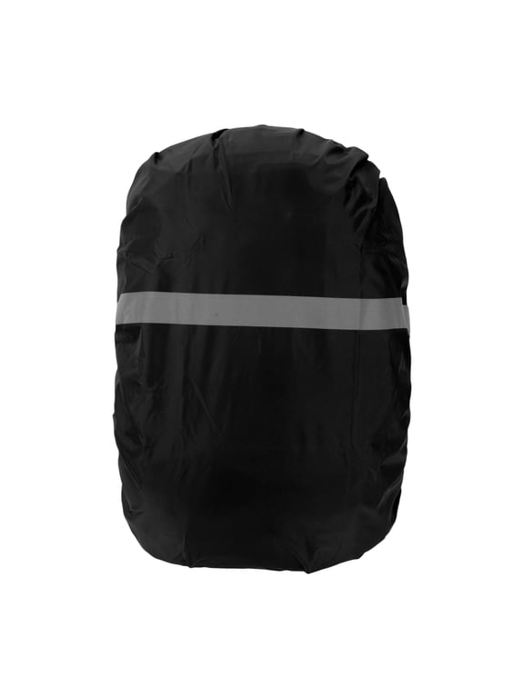 Reflective Waterproof Backpack Rain Cover for Outdoor Hiking, Black