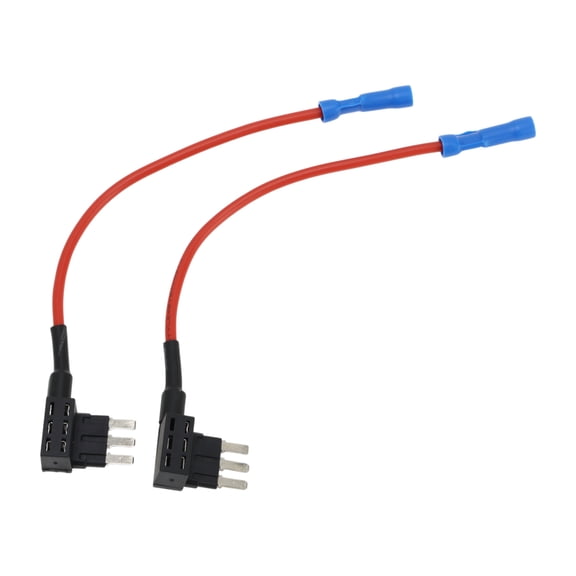 Unique Bargains Regular Fuse Tap Adapter Fuse Tap Kit Fuse Tap Holder Fuse Holder Connector 2 Pack 32V Blade Fuse Holder w/ Fuses for Cars Trucks Boats