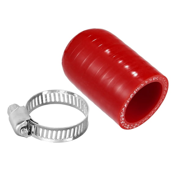 Unique Bargains Reinforced Silicone Coolant Cap Kit 25mm 0.98" ID Turbo Bypass Valve Cap Universal for Car Red