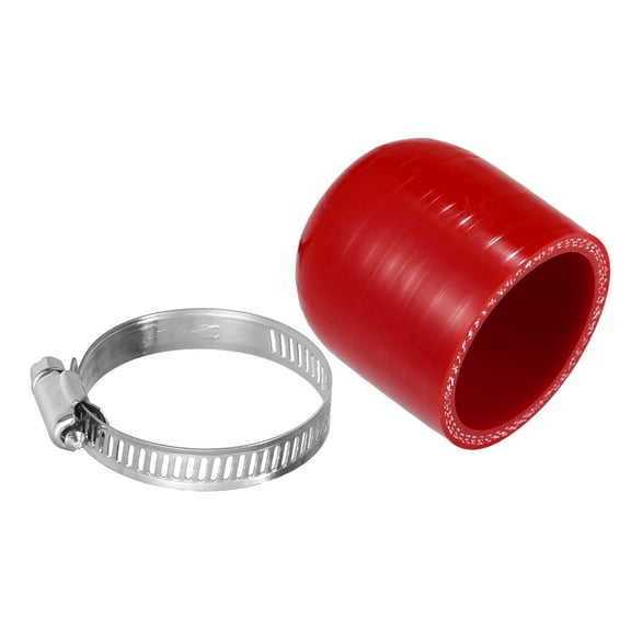 Unique Bargains Reinforced Silicone Coolant Cap Kit 40mm 1.57" ID Turbo Bypass Valve Cap Universal for Car Red