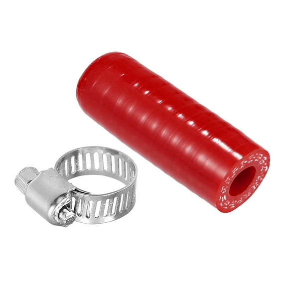 Unique Bargains Reinforced Silicone Coolant Cap Kit 8mm 0.31" ID Turbo Bypass Valve Cap Universal for Car Red