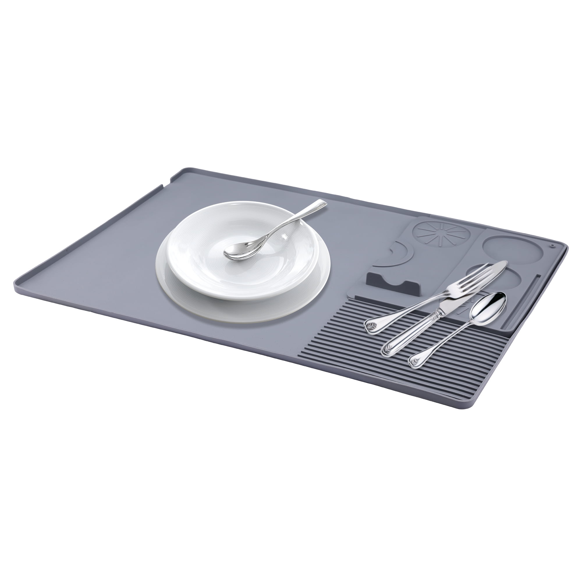 Unique Bargains Removable Bar Mat with Non-Slip Design Gray（2 in 1）