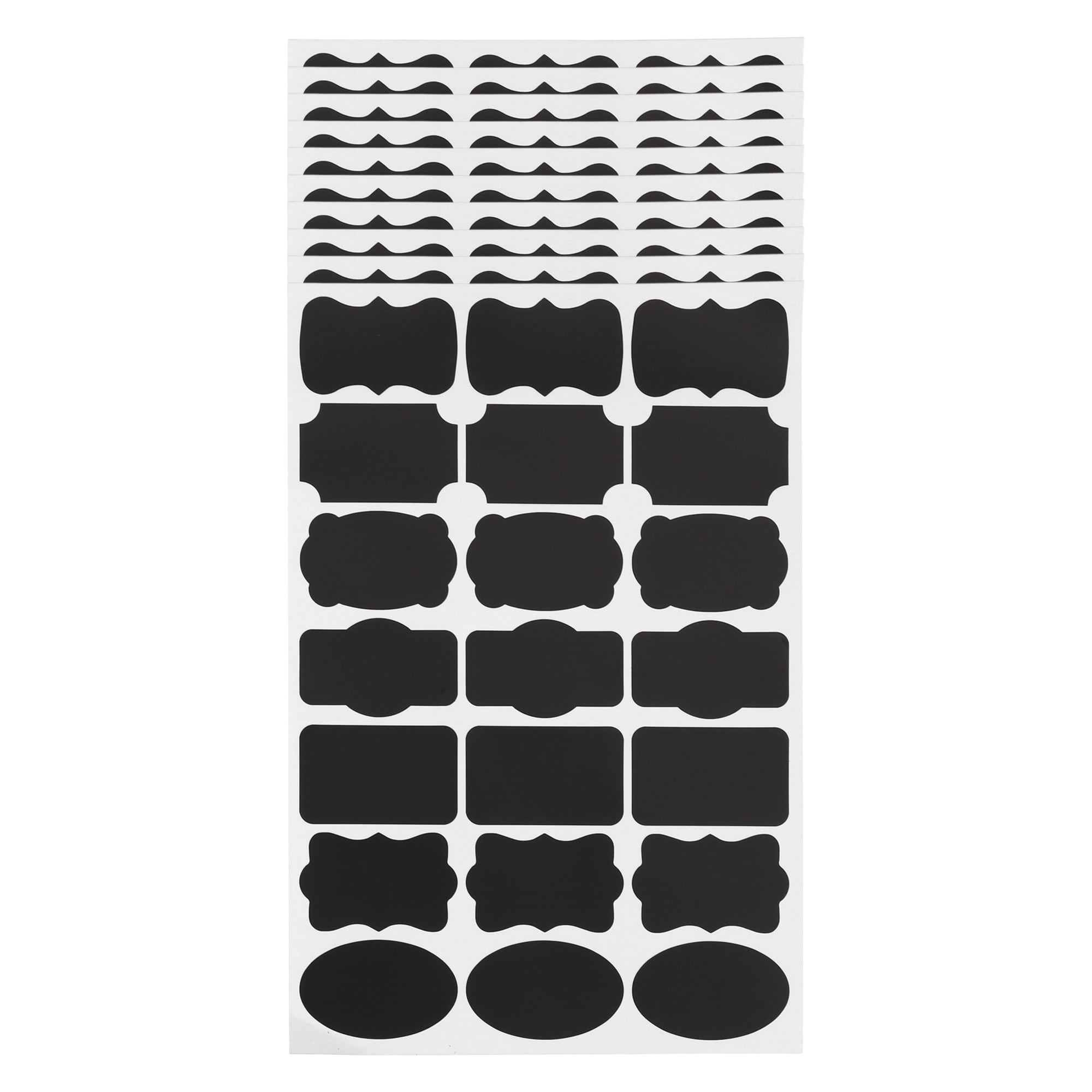 Unique Bargains Removable Erasable Gift Stickers 2.36"x1.5" Black 10 Pcs