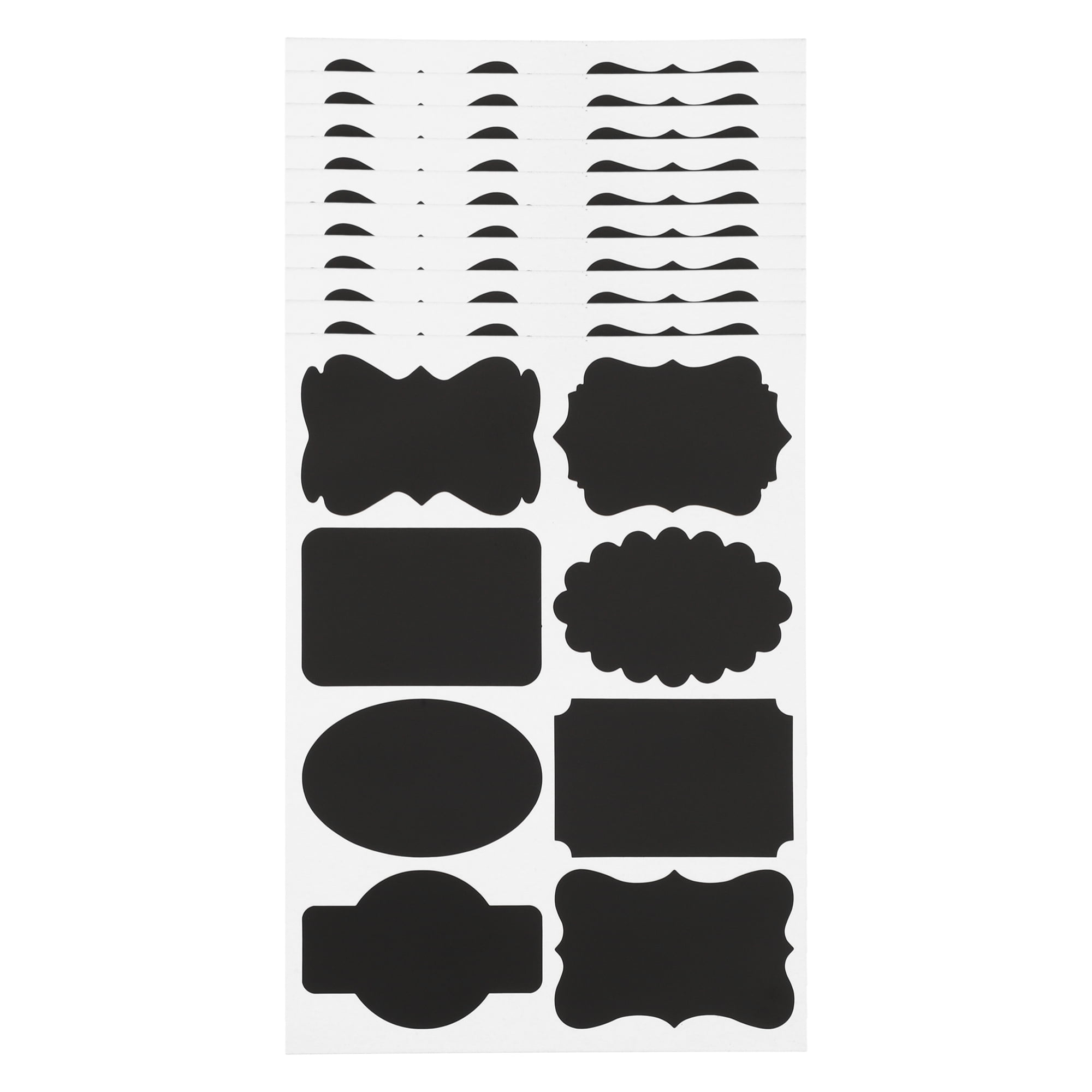Unique Bargains Removable Erasable Model B Gift Stickers 2.36"x1.57" 10 Pcs Black Model B