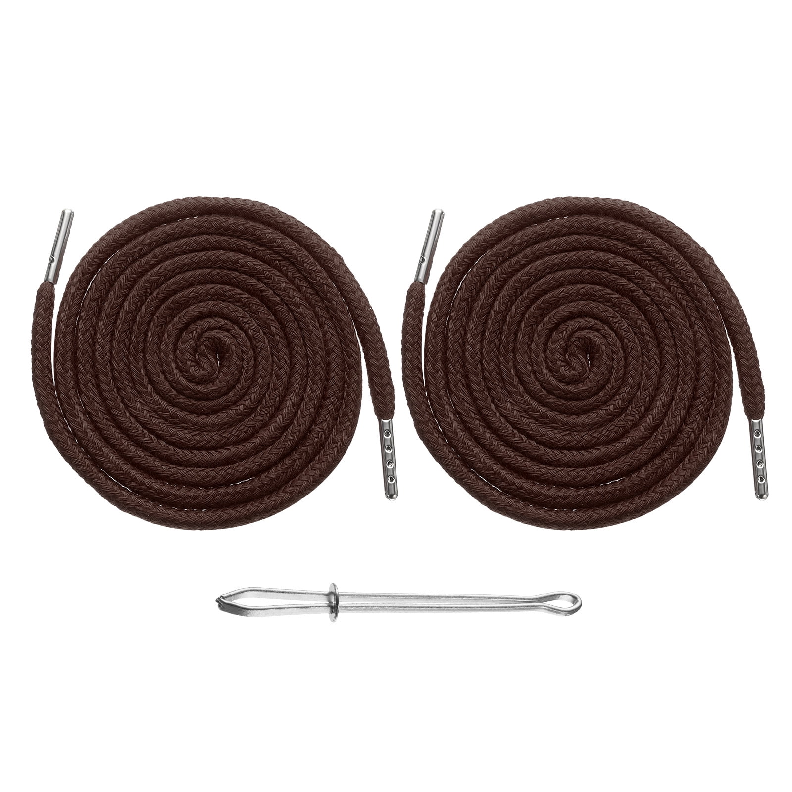 Unique Bargains Drawstring Cords with Threader Tool Set for General Apparel Coffee