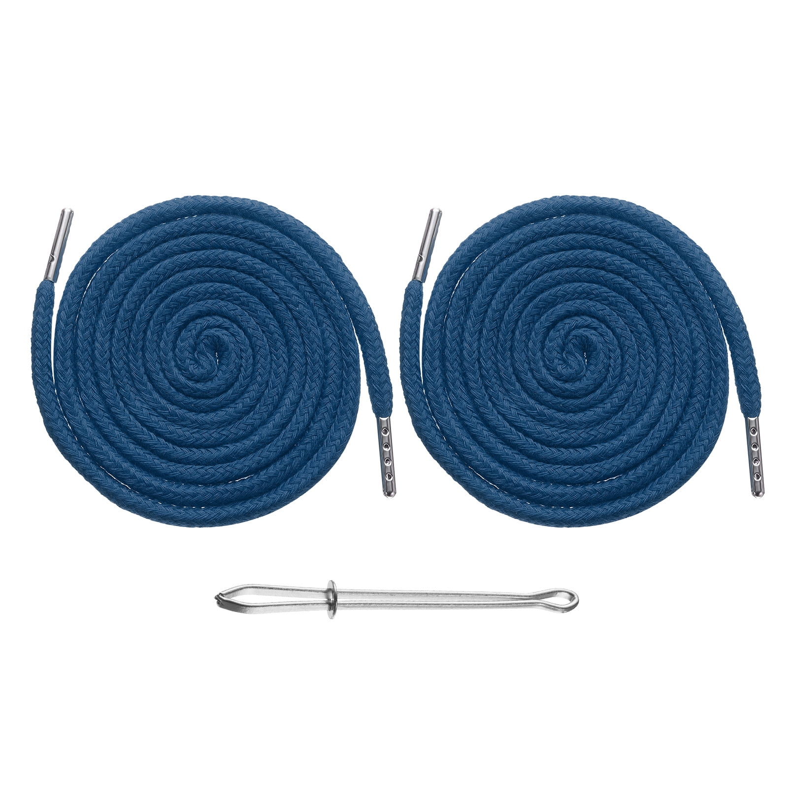 Unique Bargains Drawstring Cords with Threader Tool Set for General Apparel Dark Blue