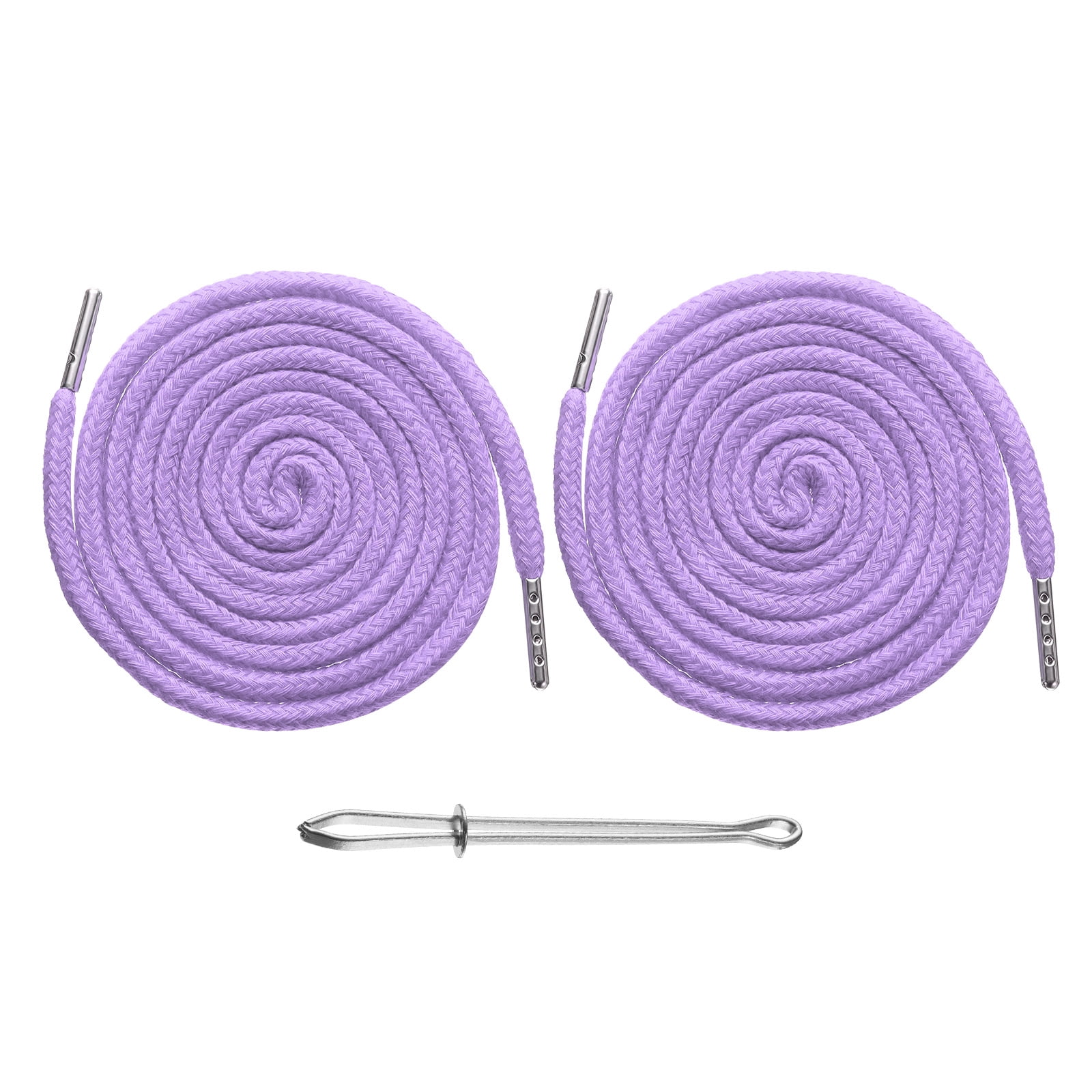 Unique Bargains Drawstring Cords with Threader Tool Set for General Apparel Light Purple