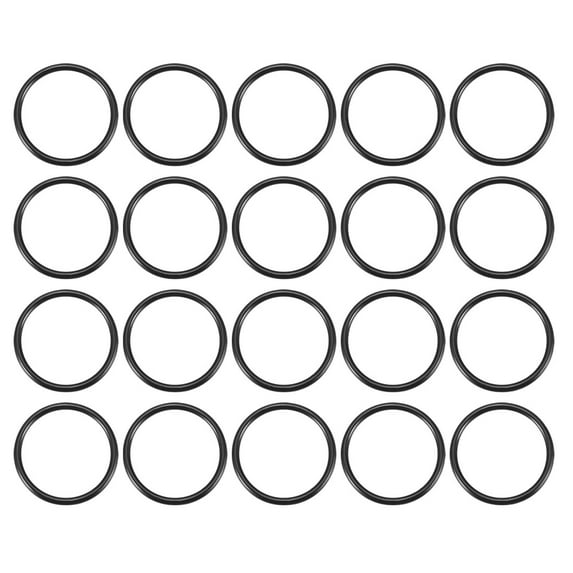 Unique Bargains Replacement Flexible Rubber Oil Seal Filter Rings Washers 25x2mm 20Pcs