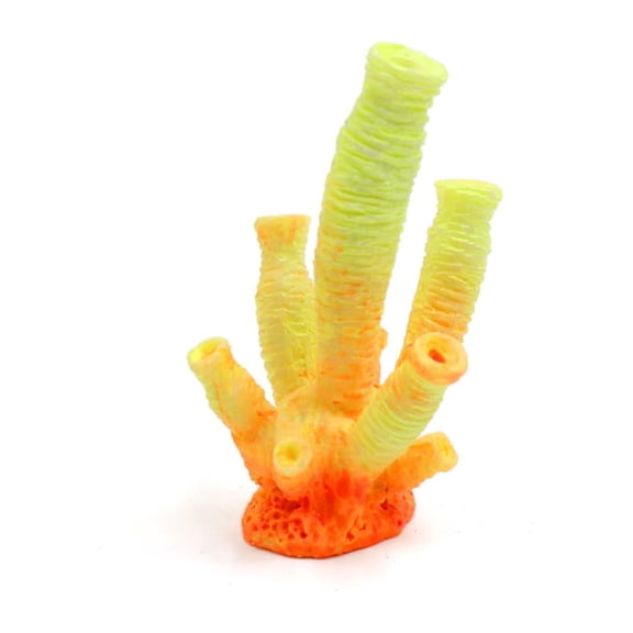 Unique Bargains Resin Mini Coral Tree Aquarium Fishbowl Landscape Decor Reef Ornament Yellow