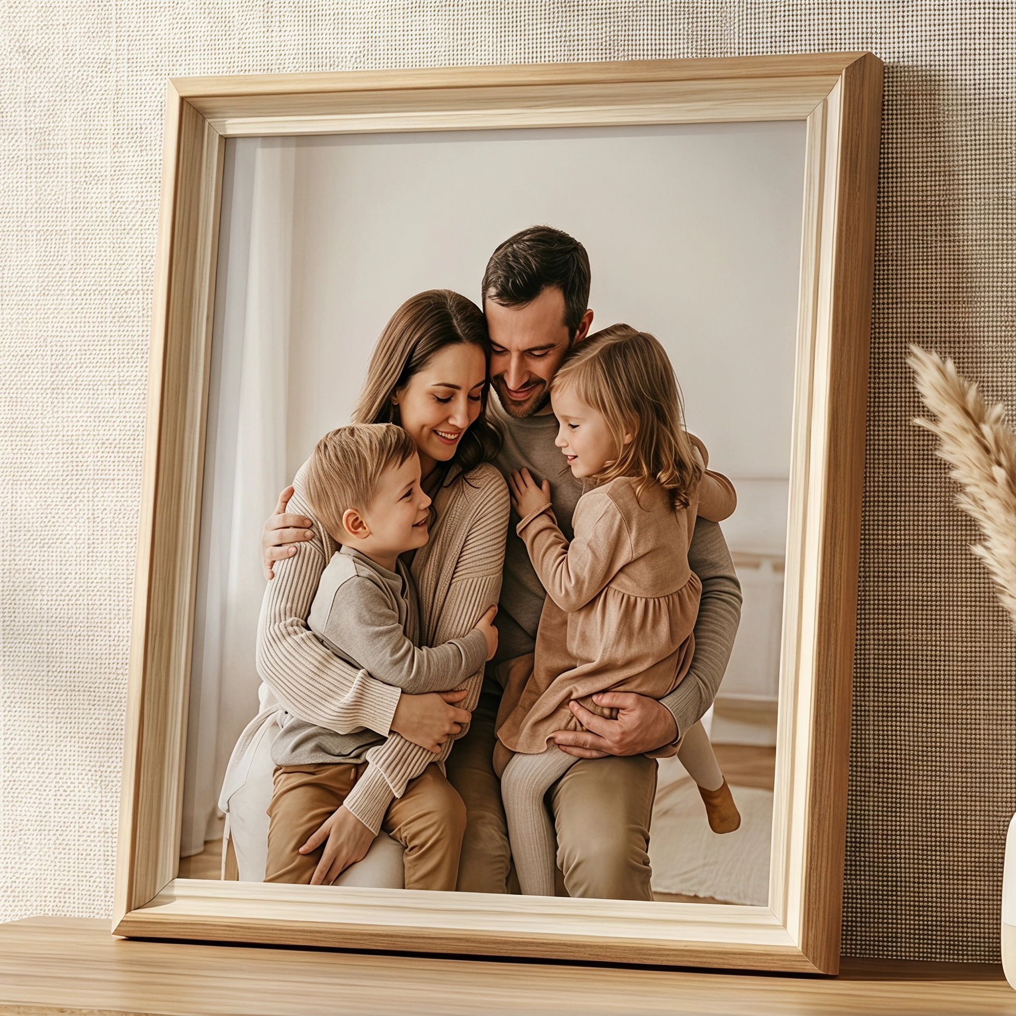 Unique Bargains Resin Picture Frame with HD Glass Vintage Wall Hanging Beige 4" x 5"