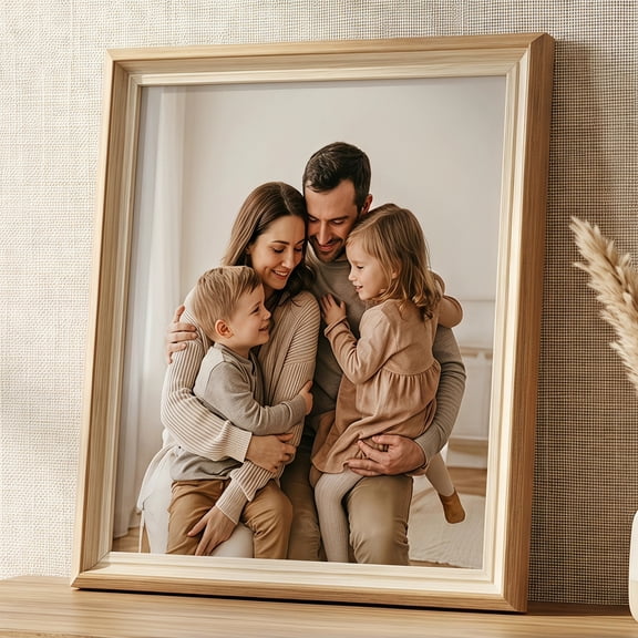 Unique Bargains Resin Picture Frame with HD Glass Vintage Wall Hanging Beige 4" x 6"