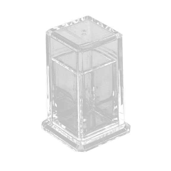 Unique Bargains Restaurant Hotel Family Plastic Cuboid Design Toothpick Storage Holder Clear