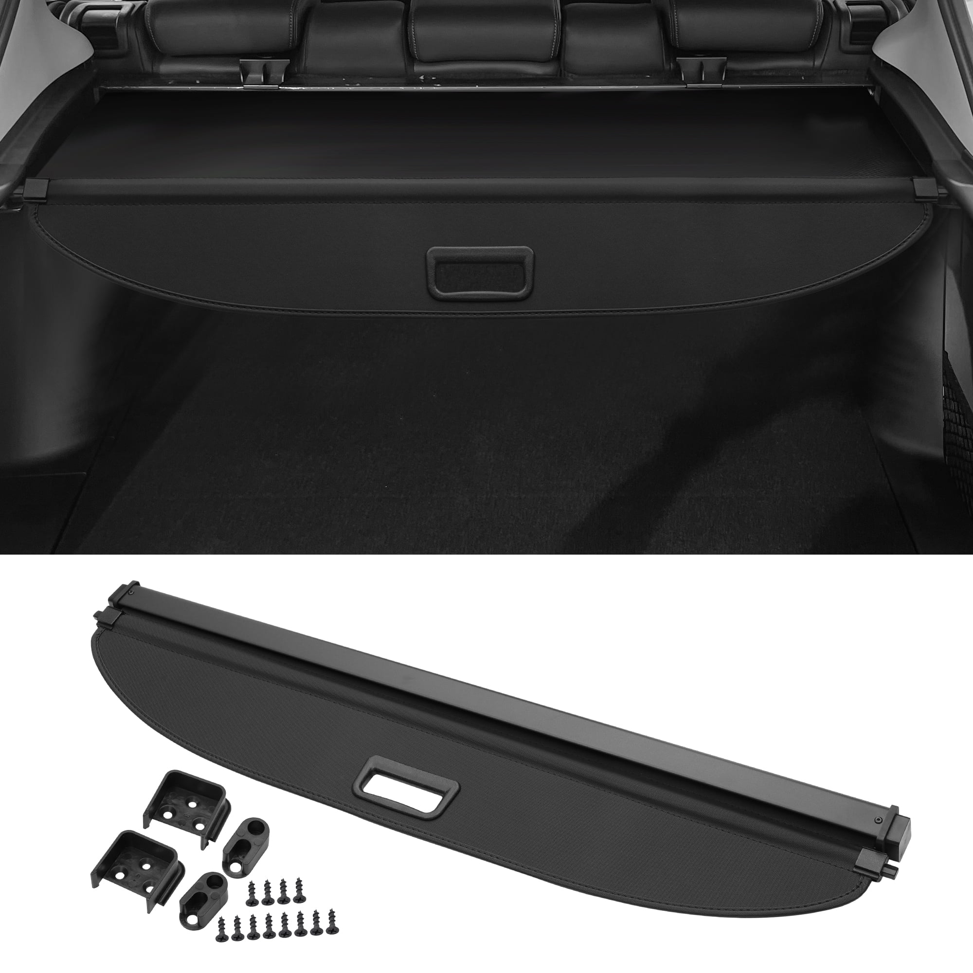 Unique Bargains Retractable Cargo Cover Gloss Black for Volkswagen Tiguan 2007-2016