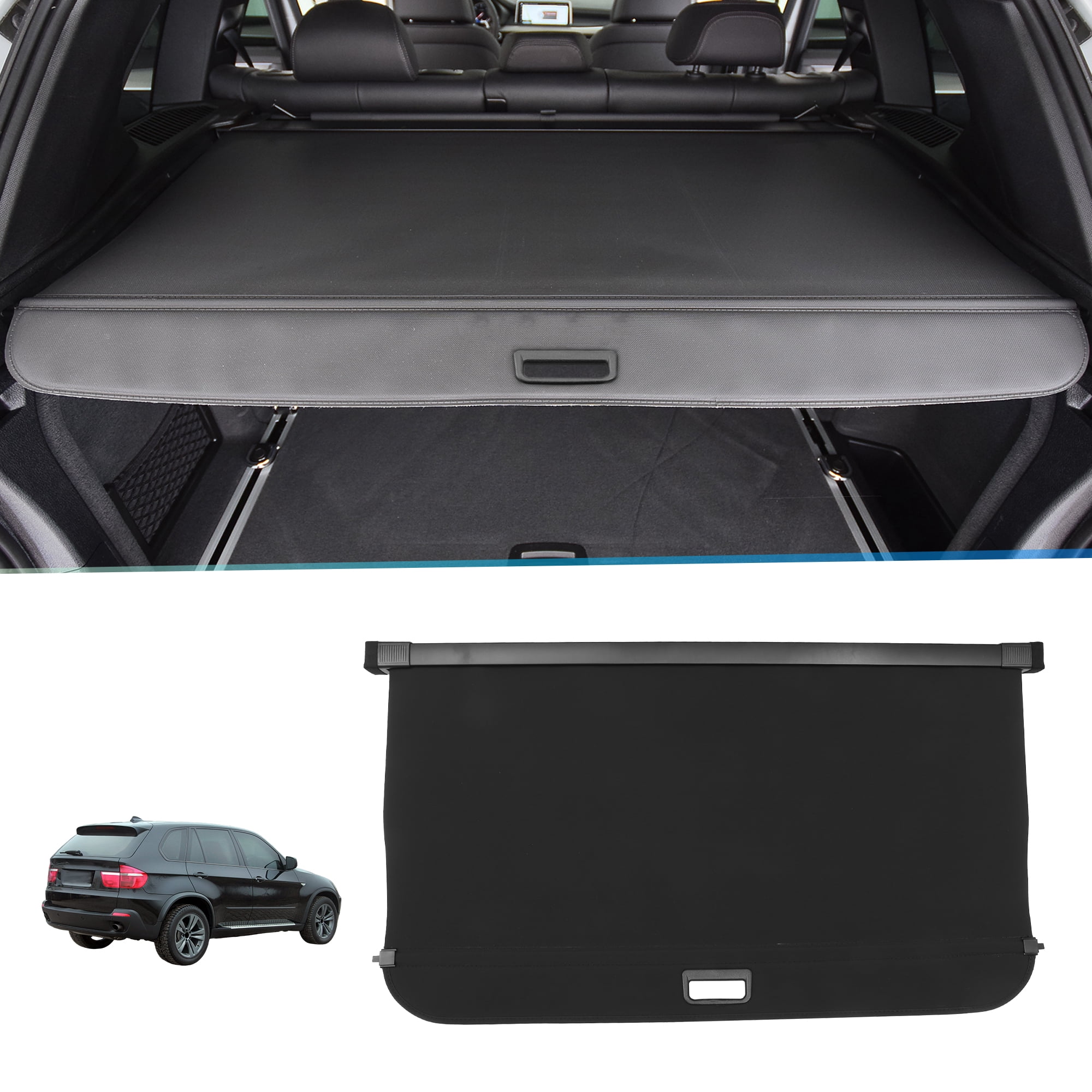 Unique Bargains Retractable Cargo Cover Rear Trunk Cover Shield Shade for BMW X5 2008-2018