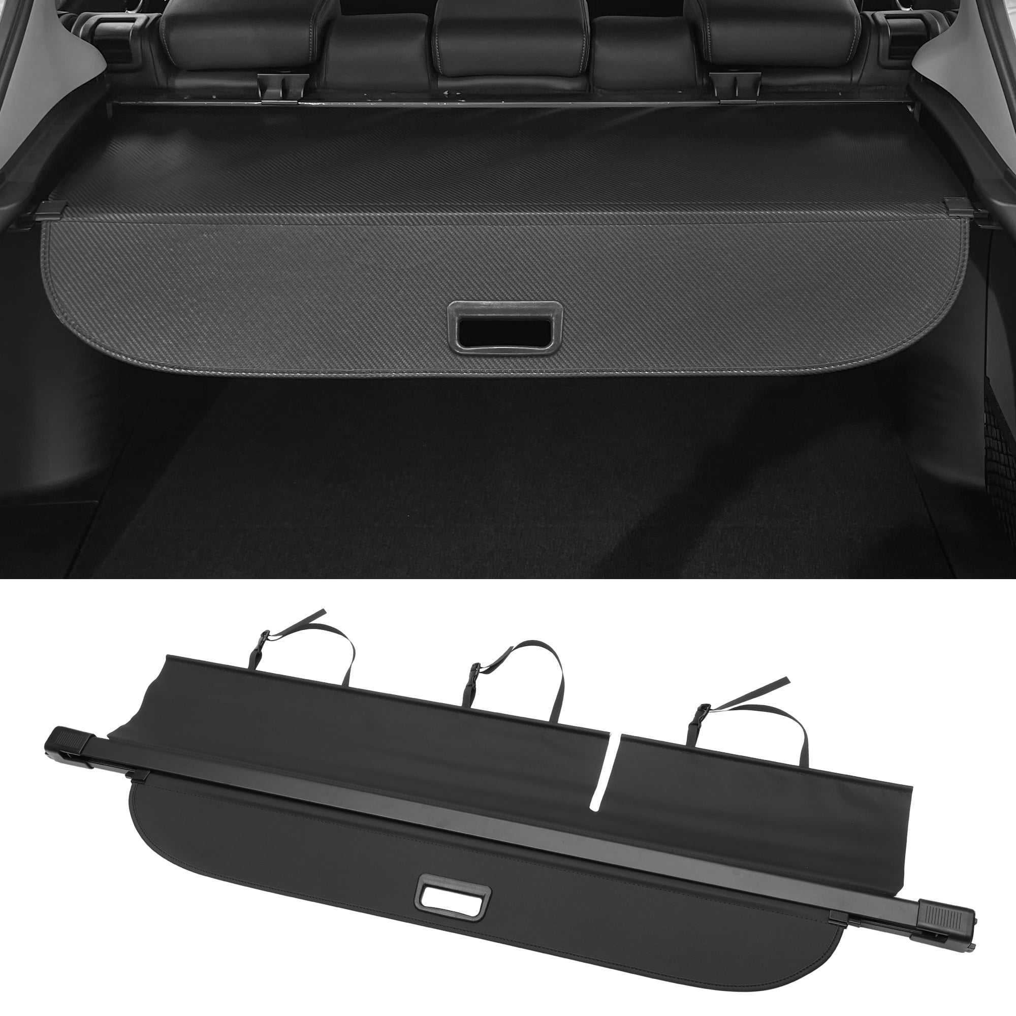 Unique Bargains Retractable Cargo Cover for Audi Rear Trunk Parcel Shield Shade Black