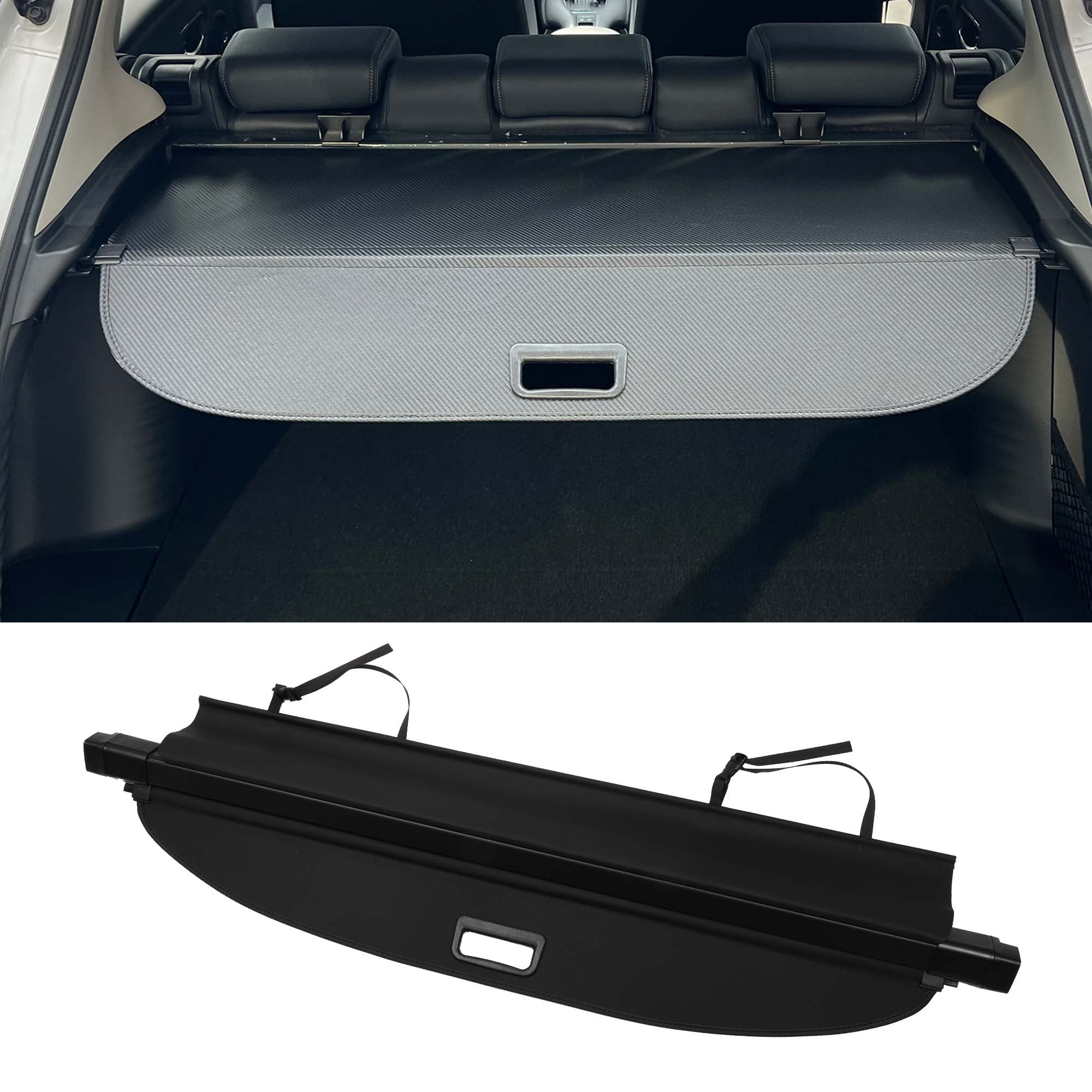 Unique Bargains Retractable Cargo Cover for BMW Rear Trunk Parcel Shield Shade Black