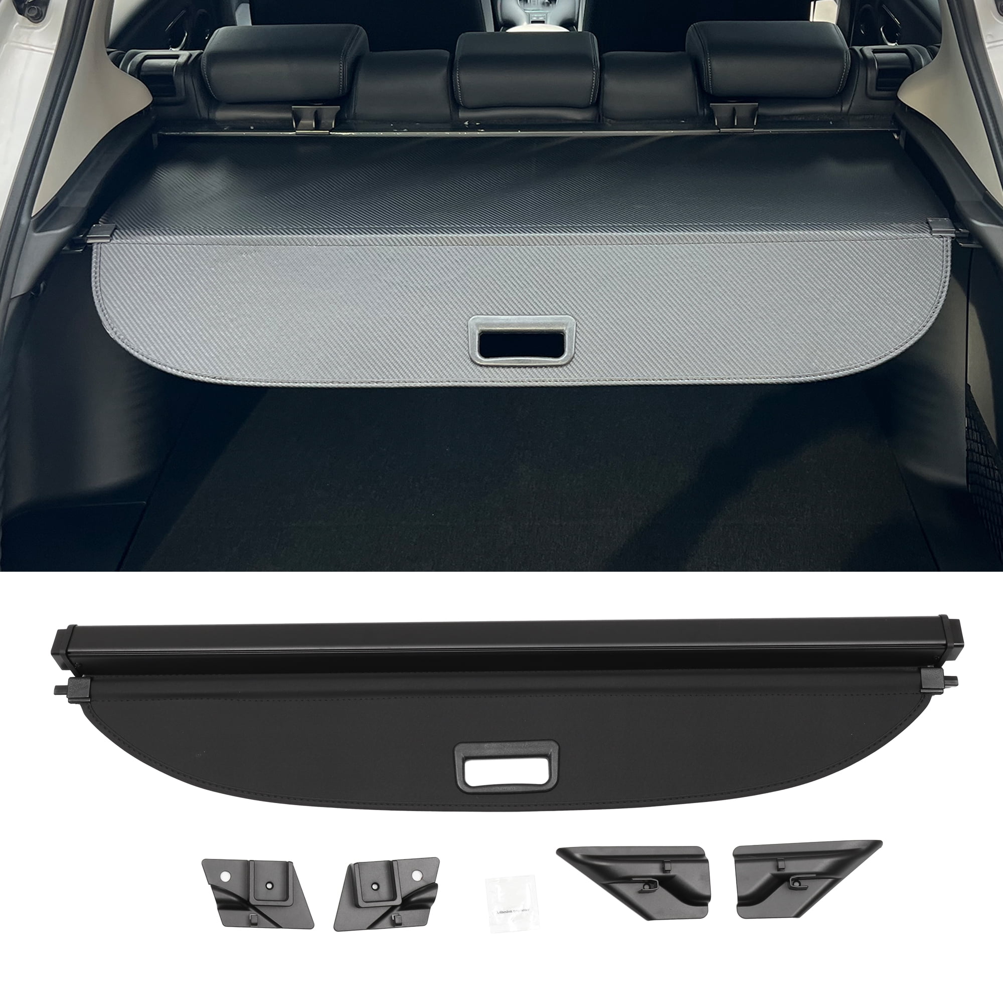 Unique Bargains Retractable Cargo Cover for Buick Rear Trunk Parcel Shelf Shade Black