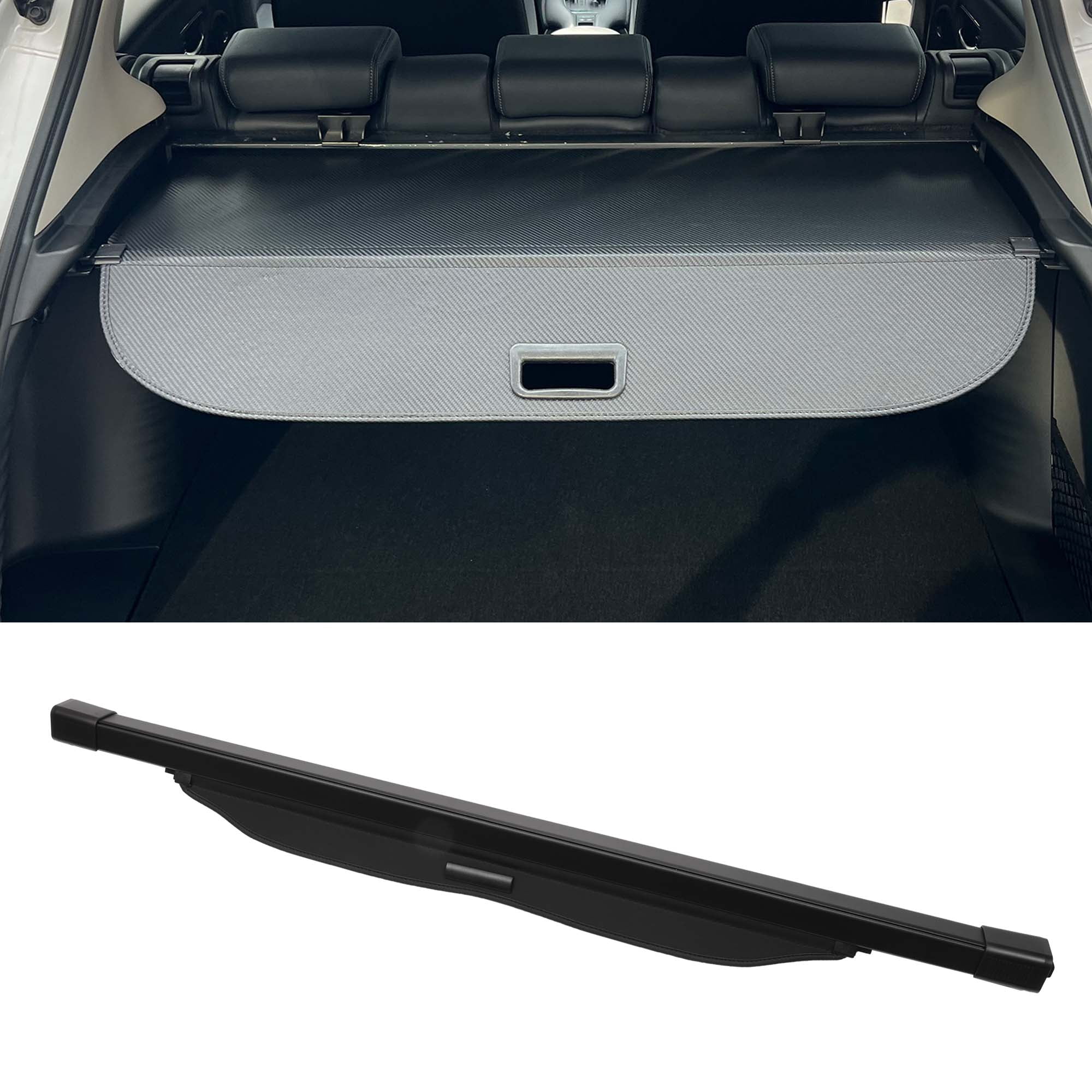 Unique Bargains Retractable Cargo Cover for Dodge Rear Parcel Shelf Shield Shade Black