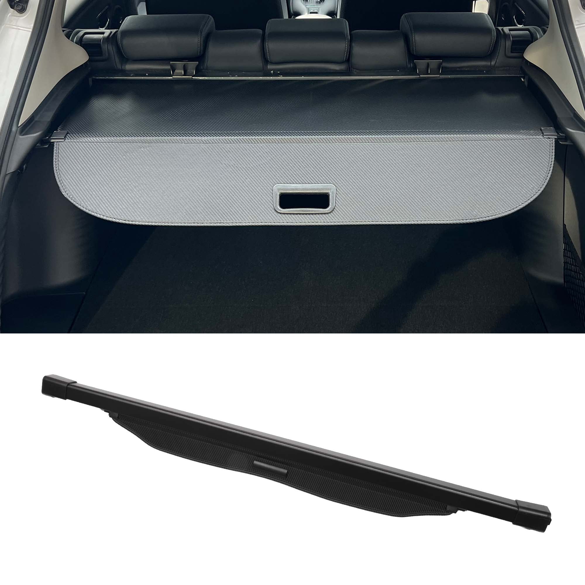 Unique Bargains Retractable Cargo Cover for Dodge Rear Trunk Parcel Shield Shade Black